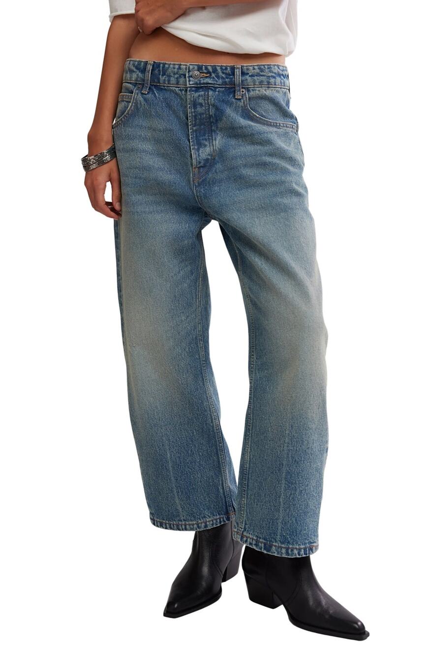 Free People We The Free Deep Trance Button Fly Boyfriend Jeans Size 30